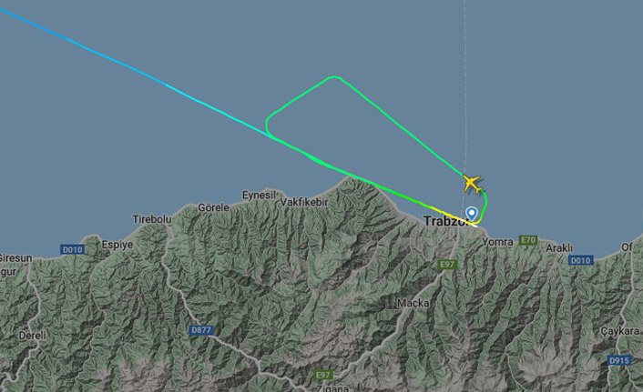 İstanbul - Trabzon uçağı pas geçti