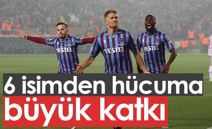 Trabzonspor'da 6 isimden hücuma büyük katkı