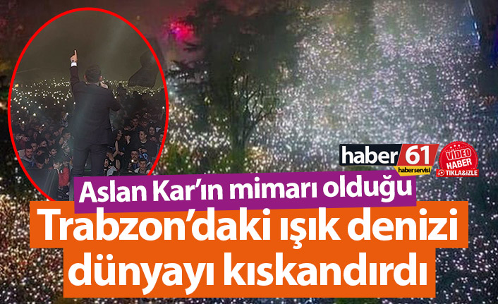 Trabzon’daki şampiyonluk kutlaması dünyayı kıskandırdı! Işık denizi