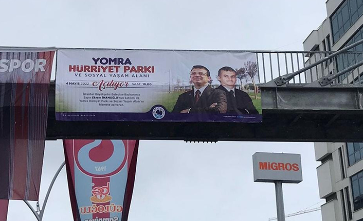 Yomra'da Ekrem İmamoğlu'nu afişleri toplandı