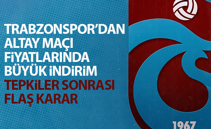 Başkan Ahmet Ağaoğlu açıkladı! Trabzonspor'un Altay maçı biletlerinde büyük indirim