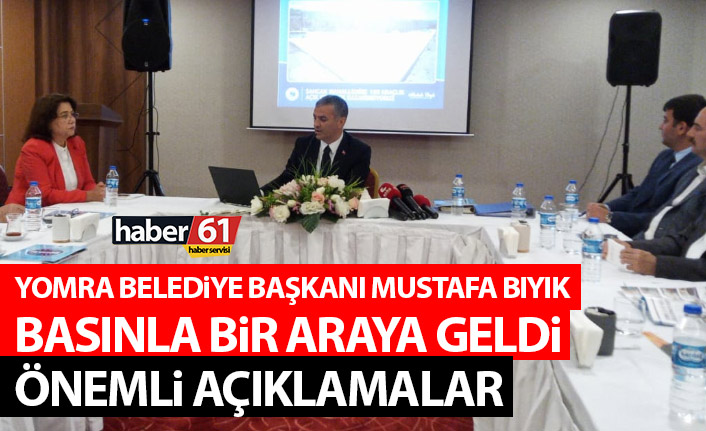 Yomra Belediye Başkanı Mustafa Bıyık basın toplantısı düzenledi