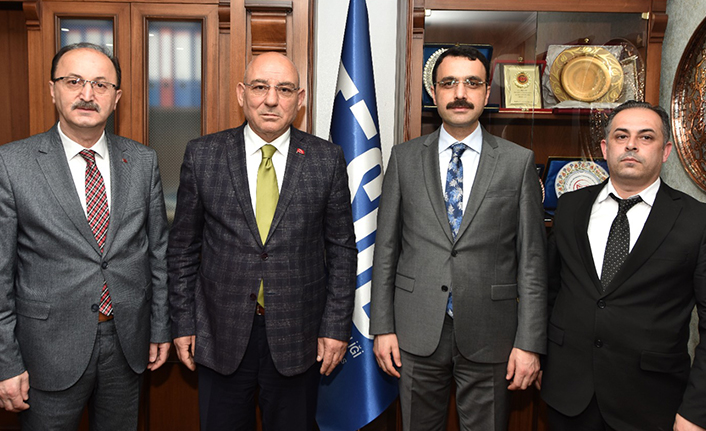 SGK Trabzon İl Müdürü Erdem Akbay'dan TESOB Başkanı Kara'ya ziyaret