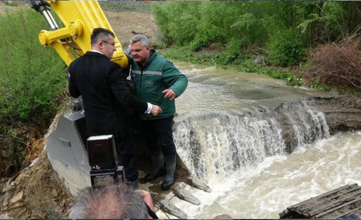 Erzurum'da HES borusu patladı