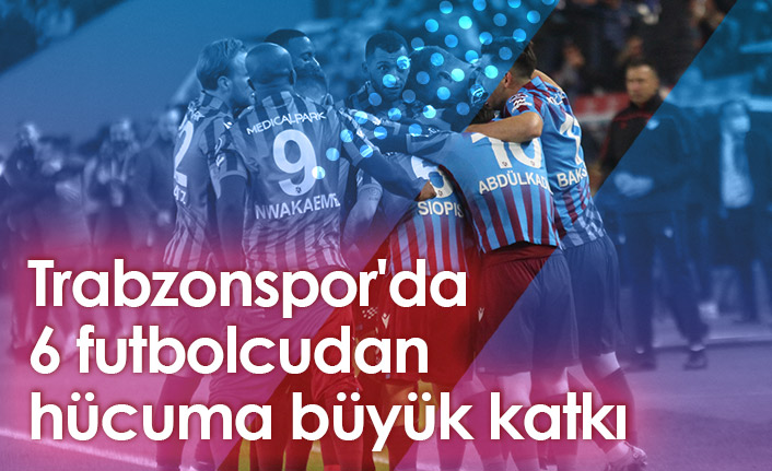 Trabzonspor'da 6 futbolcudan hücuma büyük katkı