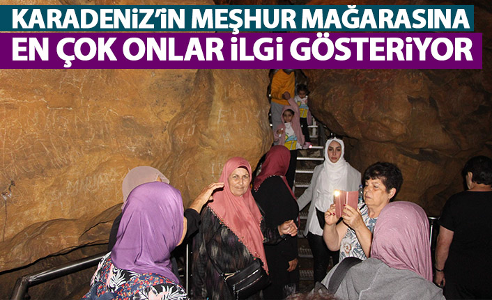 Karadeniz'in meşhur mağarasına en çok onlar ilgi gösteriyor