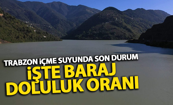 Trabzon'da içme suyu sorunu var mı? İşte barajdaki doluluk oranı