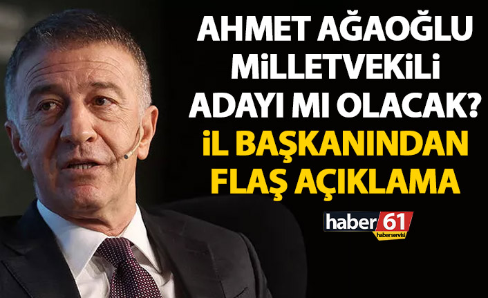 Ahmet Ağaoğlu milletvekili adayı mı olacak? İl başkanından flaş açıklama