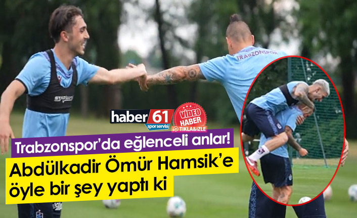 Trabzonspor’da eğlenceli anlar! Abdülkadir Ömür Hamsik’e öyle bir şey yaptı ki