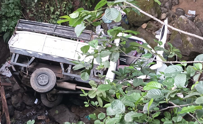 Kamyonet ırmağa düştü: 5 yaralı