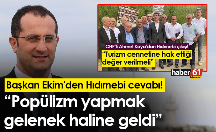 Başkan Ekim'den Ahmet Kaya'ya Hıdırnebi cevabı!