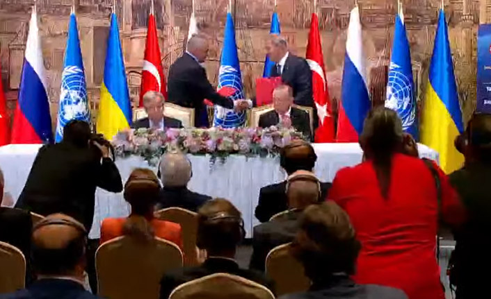 Tahıl koridoru için imzalar atıldı