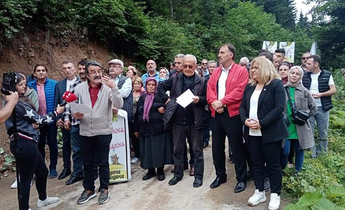 Trabzon'da ağaç kesimine tepki! "Akdeniz ve Ege'de ateş Trabzon'da motor ağaçların celladı oldu"