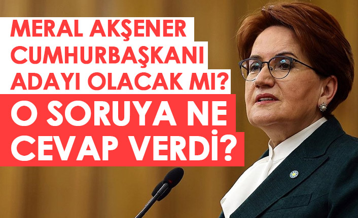 Meral Akşener cumhurbaşkanı olacak mı?