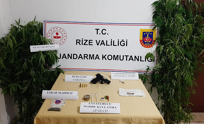 Rize’de jandarmadan uyuşturucu operasyonu: 1 kişi gözaltına alındı
