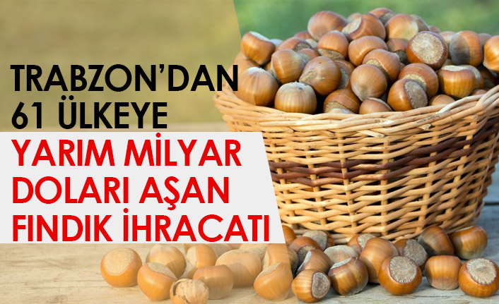 Trabzon'dan 61 ülkeye yarım milyar doları aşan fındık ihracatı