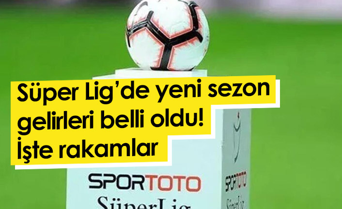 Süper Lig'de yeni sezon gelirleri belli oldu! İşte rakamlar
