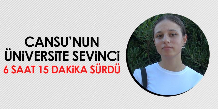 Erzurum'da Cansu'nun üniversite sevinci, 6 saat 15 dakika sürdü