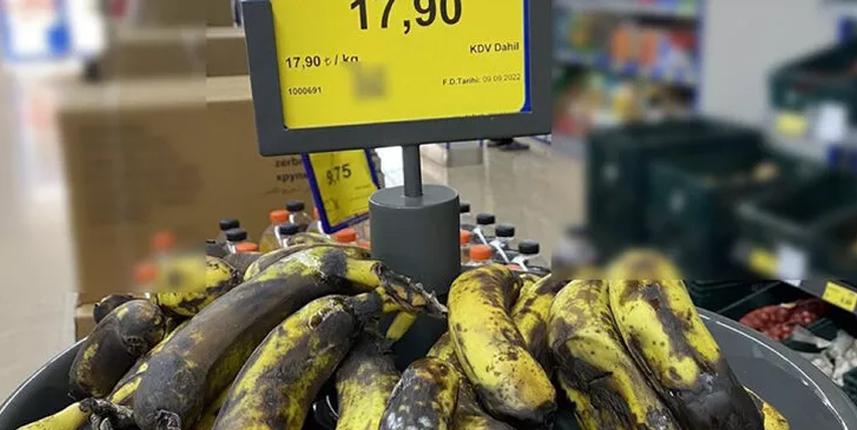 Çürümüş muz "yerli muz" etiketiyle satılıyor