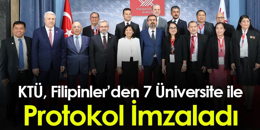 KTÜ, Filipinler’den 7 Üniversite ile Protokol İmzaladı