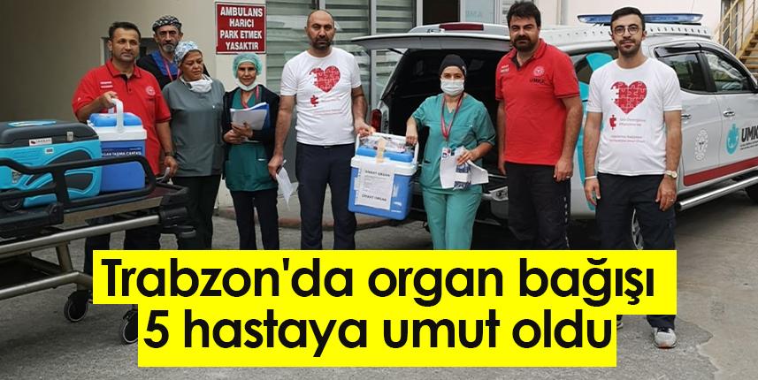 Trabzon'da organ bağışı 5 hastaya umut oldu