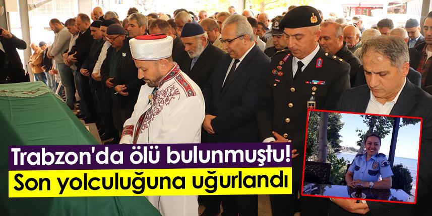 Trabzon'da ölü bulunan kadın polis son yolculuğuna uğurlandı