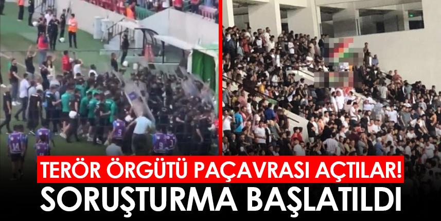 Terör örgütü paçavrası açtılar! Soruşturma başlatıldı