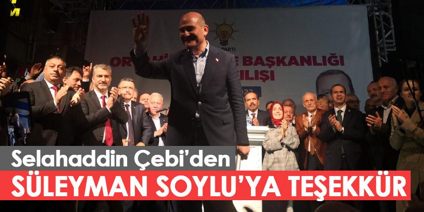 Selahaddin Çebi'den Süleyman Soylu'ya teşekkür