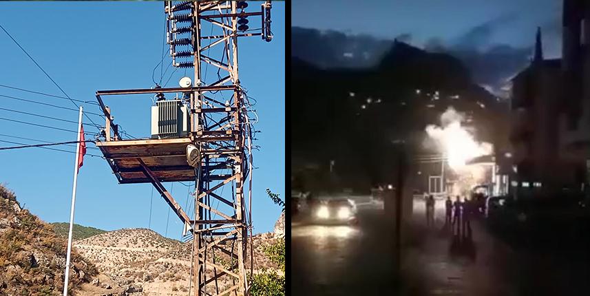 Trafoda çıkan yangın paniğe neden oldu