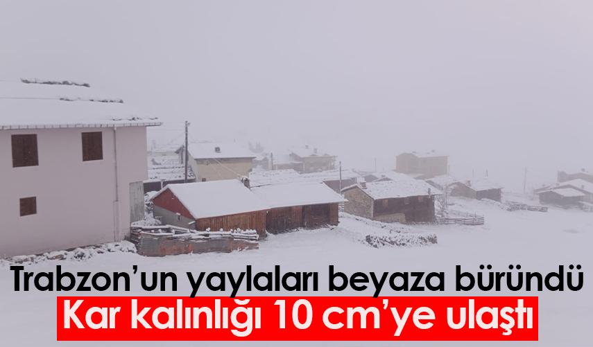 Trabzon'un yaylaları beyaza büründü