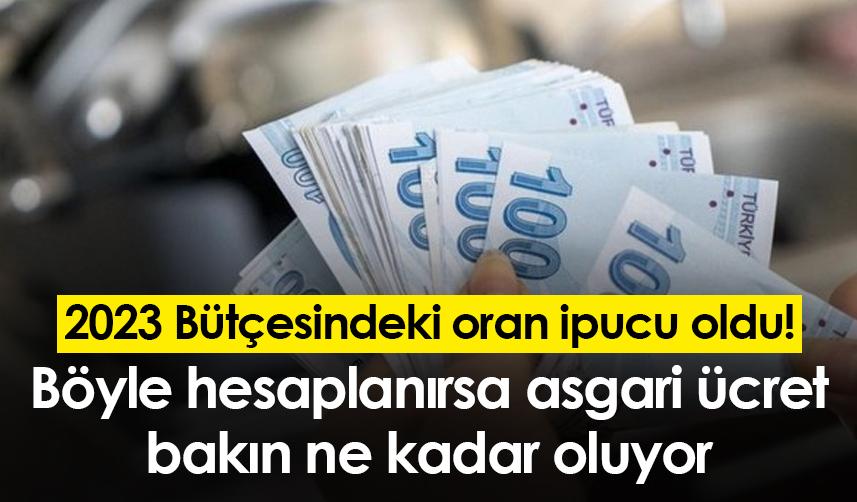 2023 Bütçesindeki oran Asgari ücret için ipucu oldu!