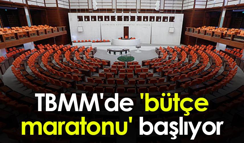 TBMM'de 'bütçe maratonu' başlıyor