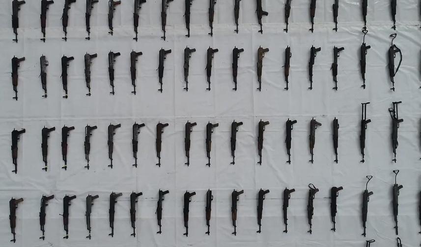 MSB: Pençe-Kilit Operasyonu'nda 1043 silah ele geçirildi