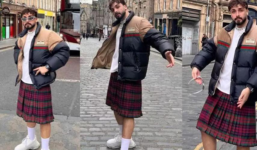 Sosyal medyada yorum yağmuruna tutuldu! Etekli pozları olay oldu