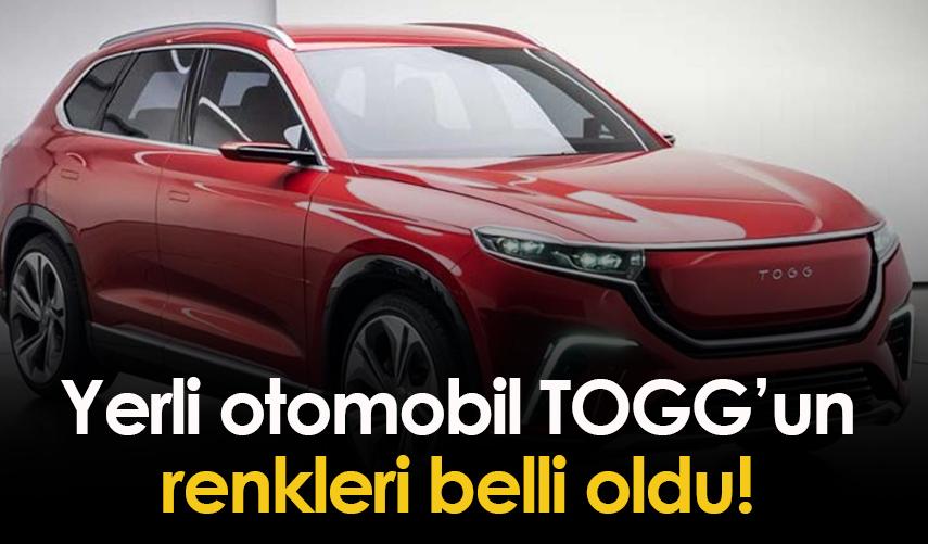 Yerli otomobil TOGG'un renkleri belli oldu!