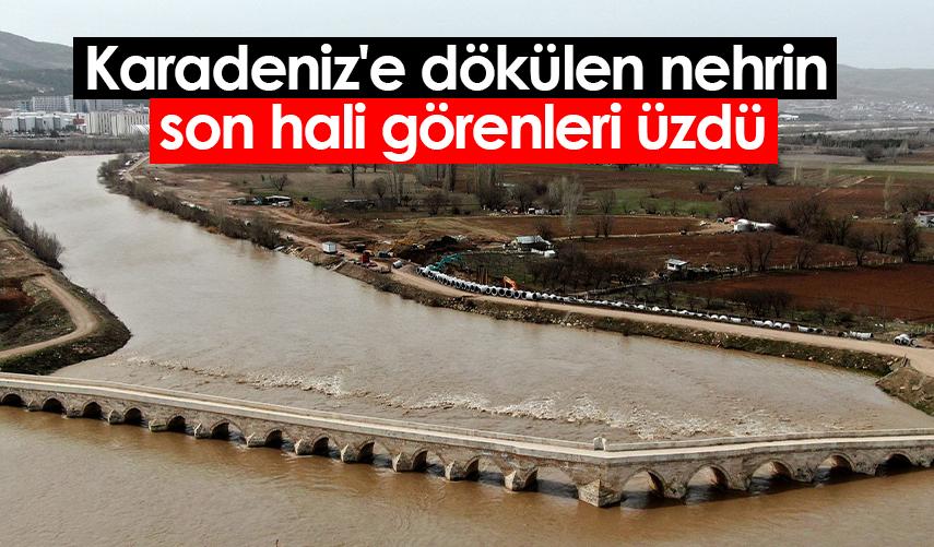 Karadeniz'e dökülen nehrin son hali görenleri üzdü