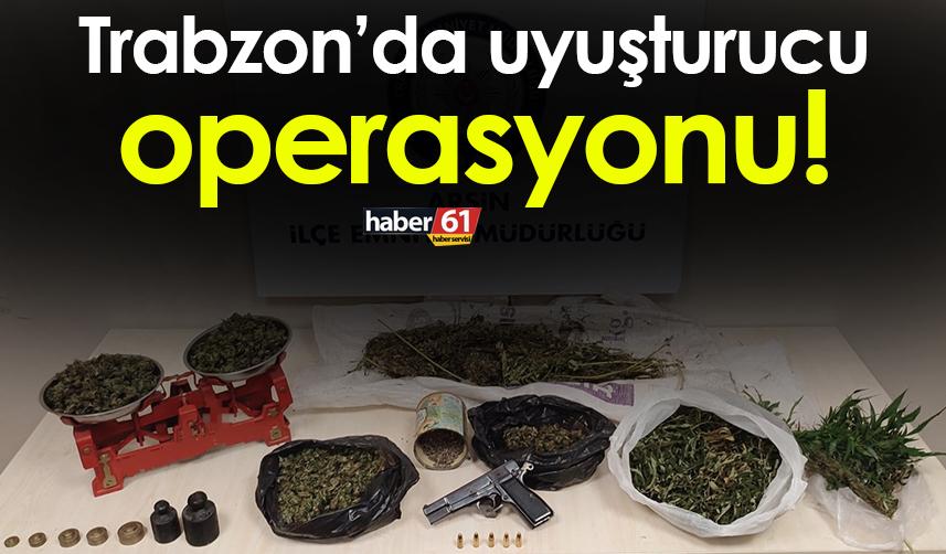 Trabzon’da uyuşturucu operasyonu! kenevir, kenevir tohumu ve silah...
