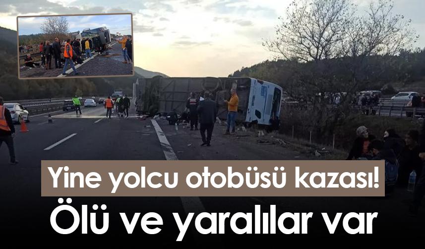 Bolu'da yolcu otobüsü devrildi! Ölü ve yaralılar var