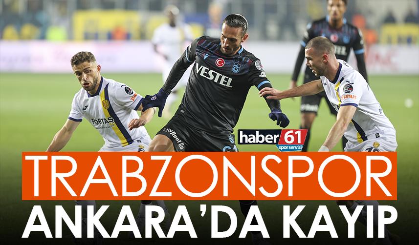 Trabzonspor, Ankaragücü deplasmanında galibiyeti kaçırdı