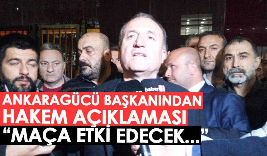 Ankaragücü başkanı Faruk Koca: Ligdeki hakem sayısı az, rehavet oluyor