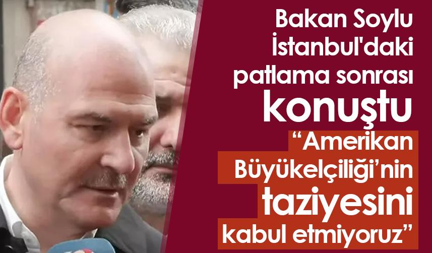 Bakan Soylu: Amerikan Büyükelçiliği’nin taziyesini kabul etmiyoruz