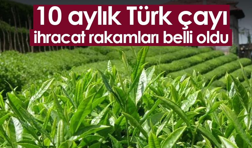 10 aylık Türk çayı ihracat rakamları belli oldu