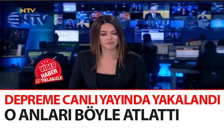 Depreme canlı yayında yakalandı! İşte o anlar