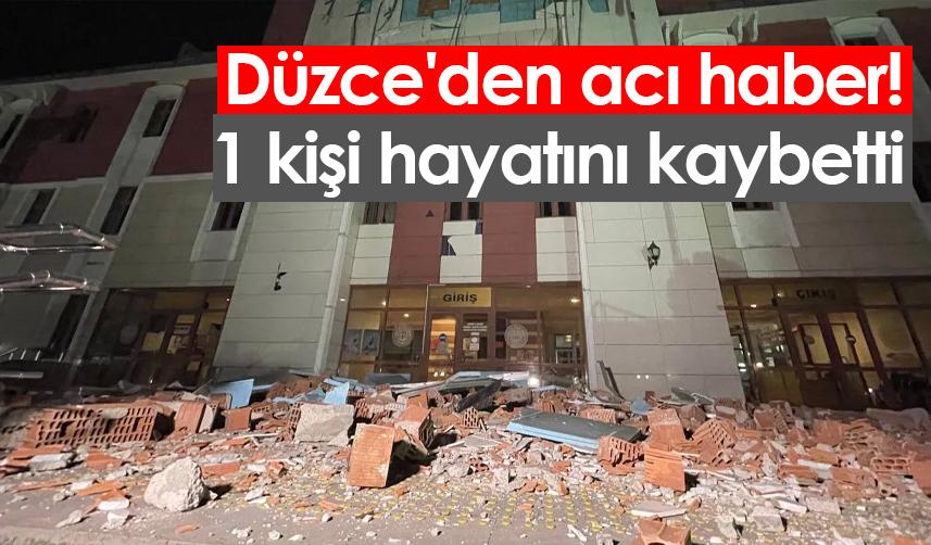 Düzce'den acı haber geldi: 1 kişi hayatını kaybetti