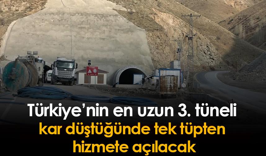 Türkiye’nin en uzun 3. tüneli kar düştüğünde tek tüpten hizmete açılacak
