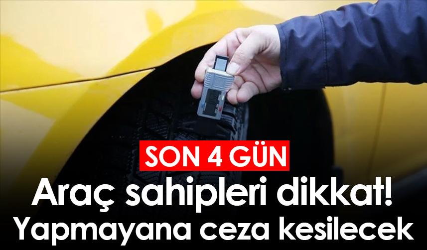 Araç sahipleri dikkat! Yapmayana ceza kesilecek