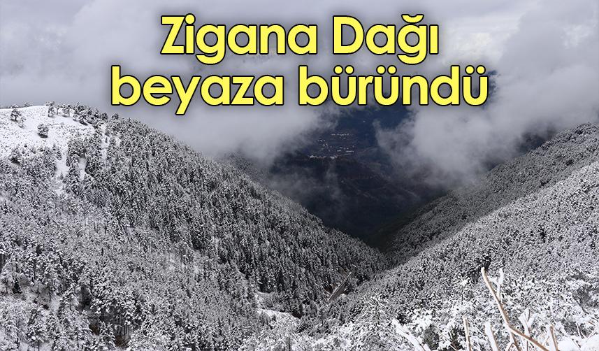 Zigana Dağı beyaza büründü