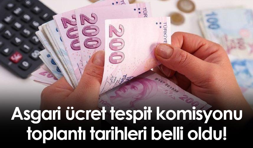 Asgari ücret tespit komisyonu toplantı tarihleri belli oldu!