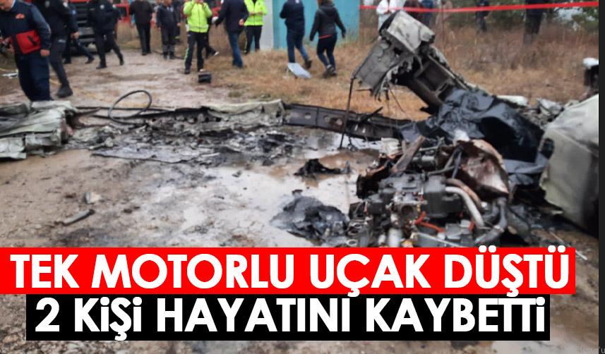 Bursa'da tek motorlu uçak düştü! 2 kişi hayatını kaybetti