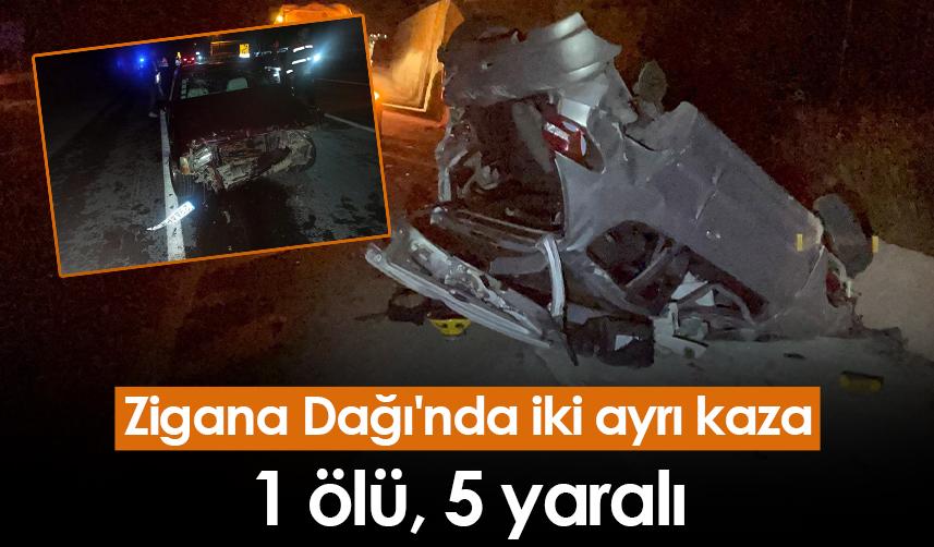 Zigana Dağı'nda iki ayrı kaza: 1 ölü, 5 yaralı